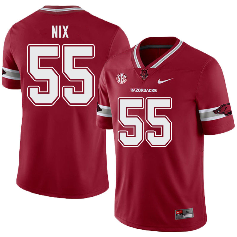 Men #55 Austin Nix Arkansas Razorbacks College Football Alternate Jerseys-Cardinal